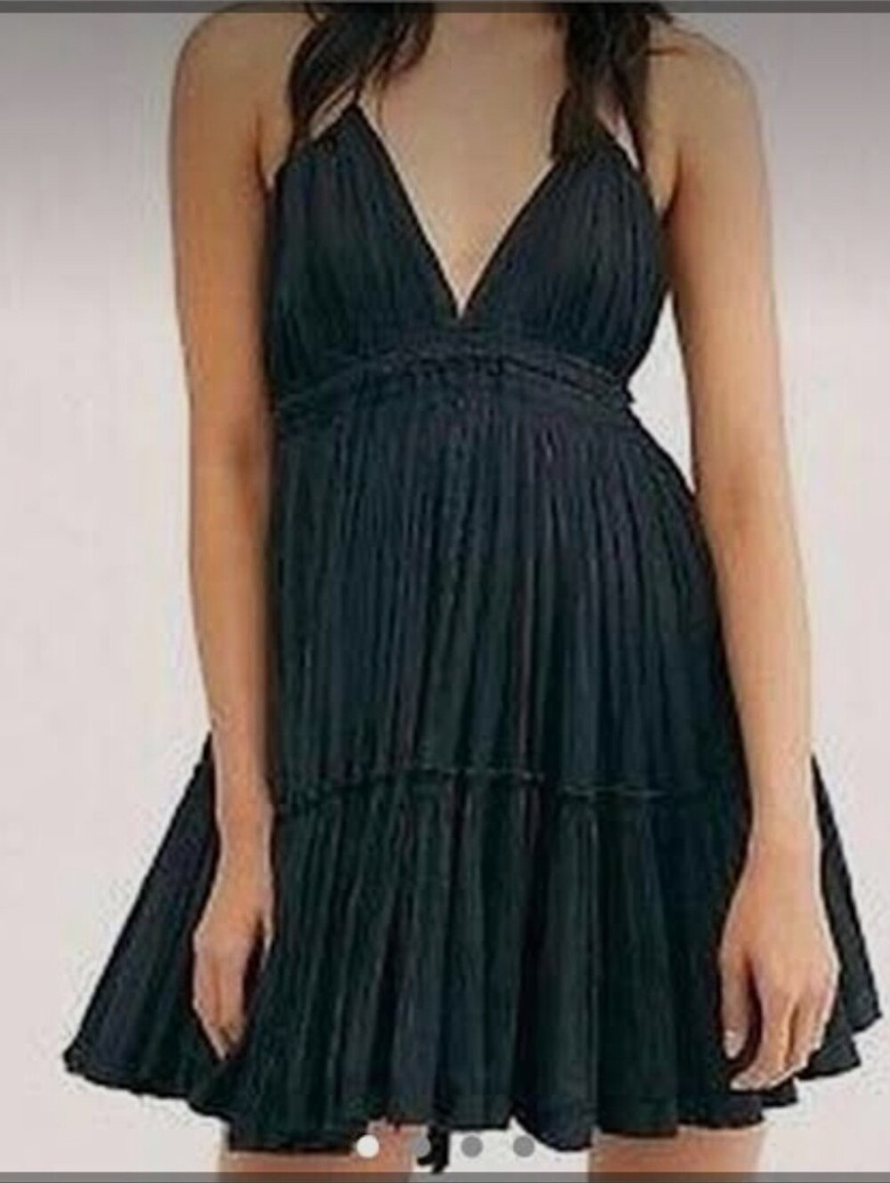 Free People S 100 Degree Black Halter Dress